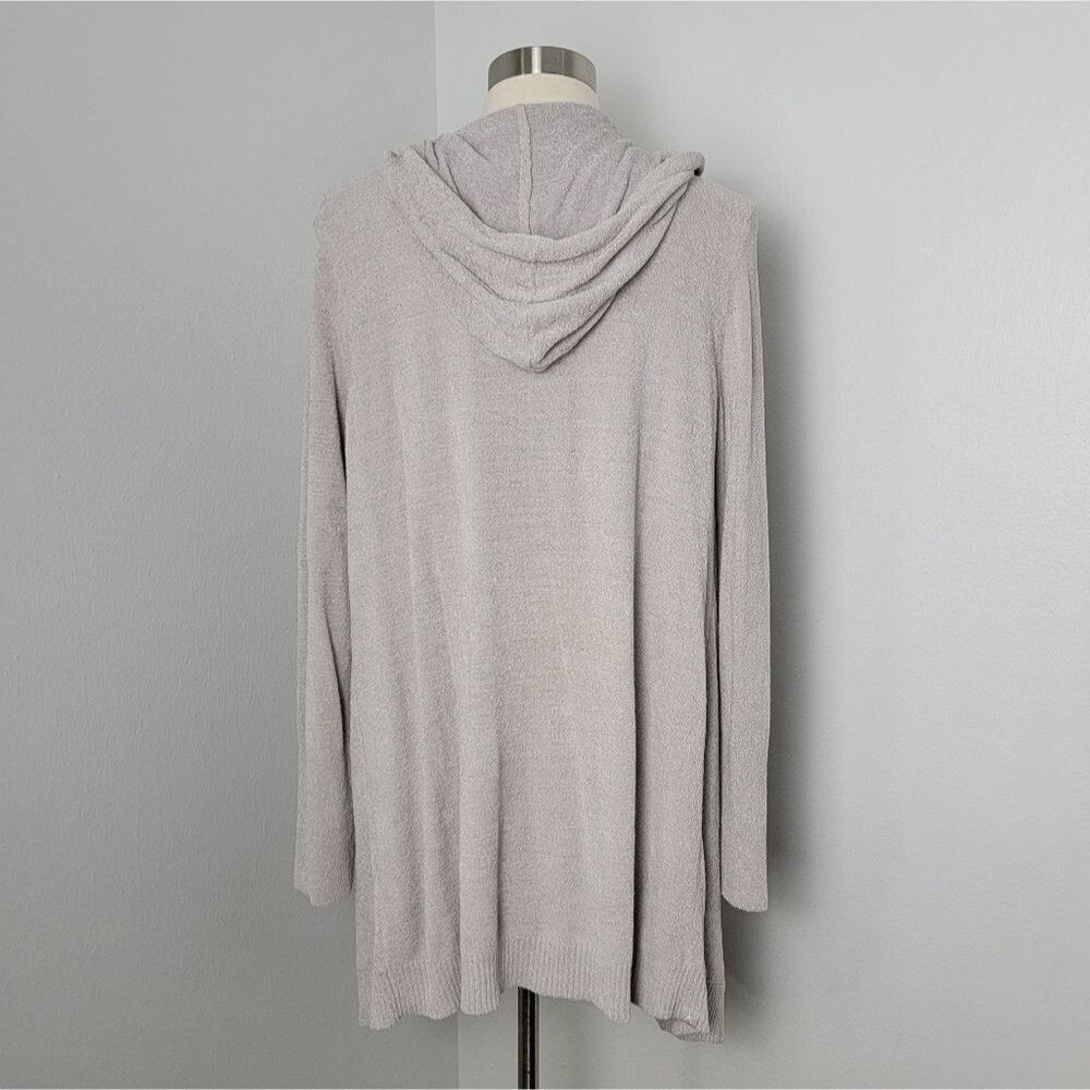 Barefoot Dreams CozyChic Ultra Lite Open-Front Hooded Knit Cardigan Size XL - Picture 9 of 15